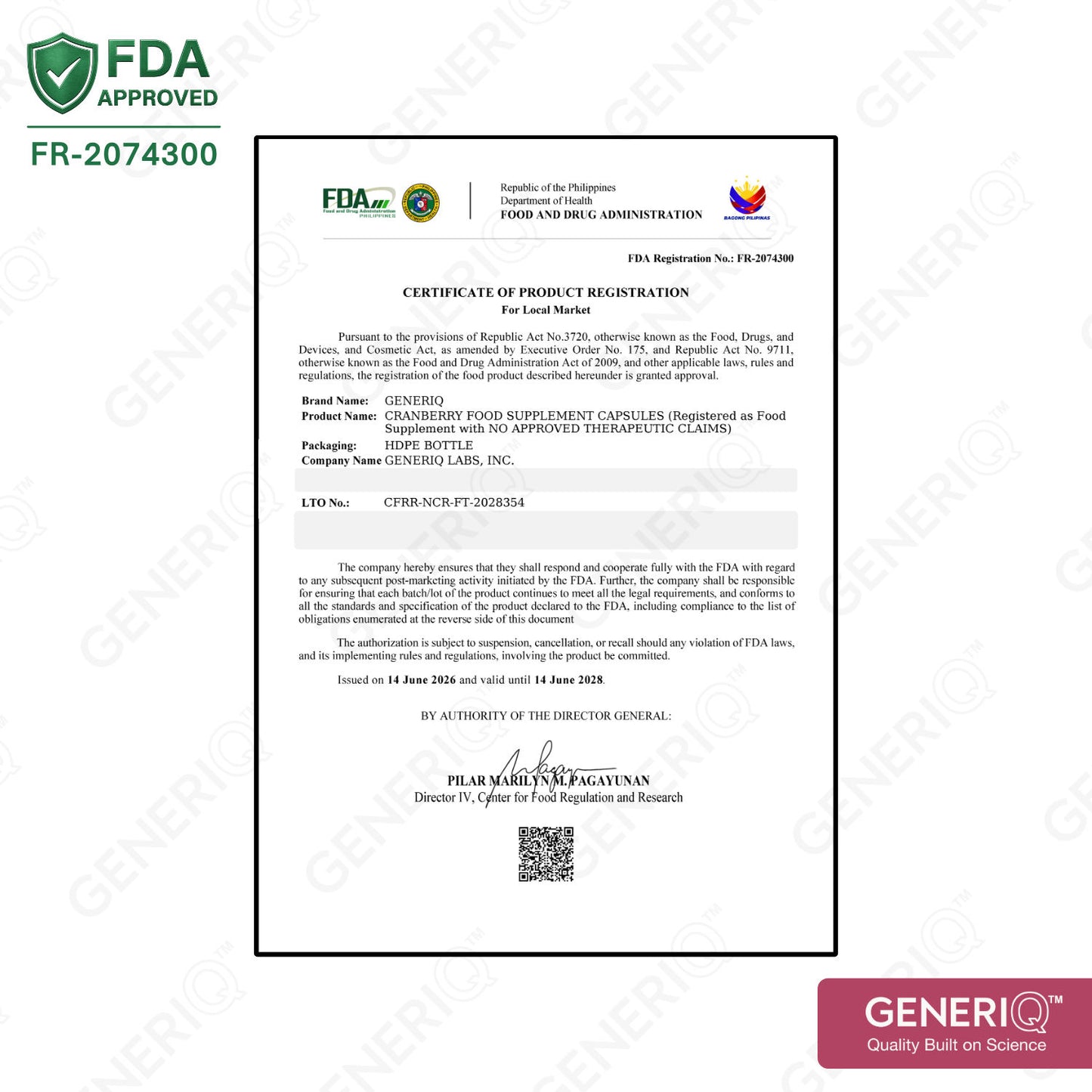 Cranberry Extract (Standardized to Proanthocyanidins)