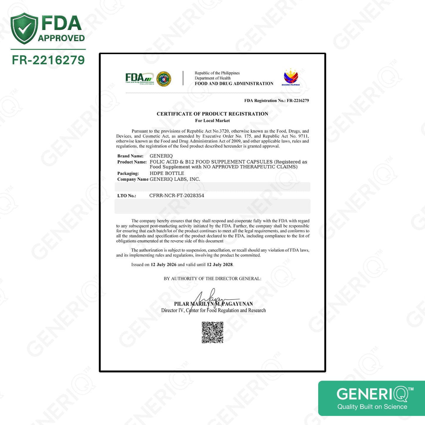 Folic Acid + Vitamin B-12