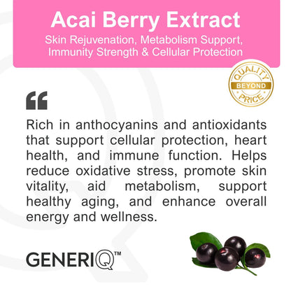 GENERIQ™ Acai Berry Extract, 500mg