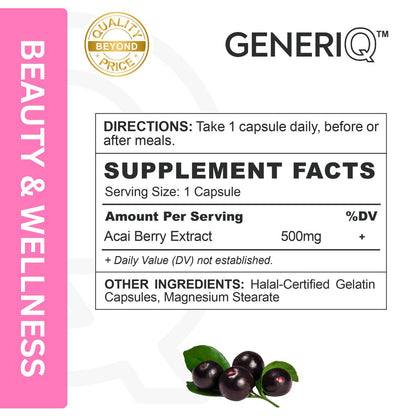 GENERIQ™ Acai Berry Extract, 500mg