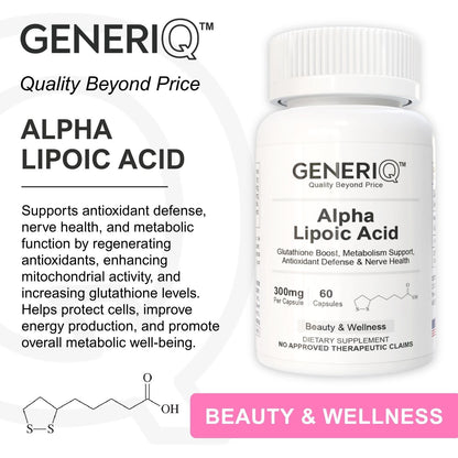 GENERIQ™ Alpha Lipoic Acid, 300mg
