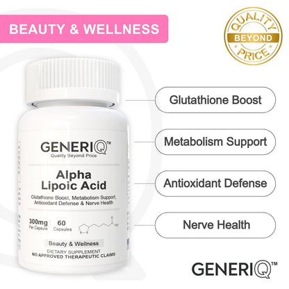 GENERIQ™ Alpha Lipoic Acid, 300mg