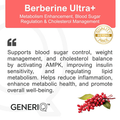 GENERIQ™ Berberine Ultra+, 500mg
