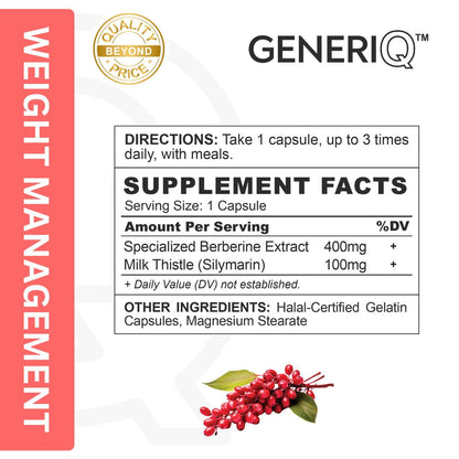 GENERIQ™ Berberine Ultra+, 500mg