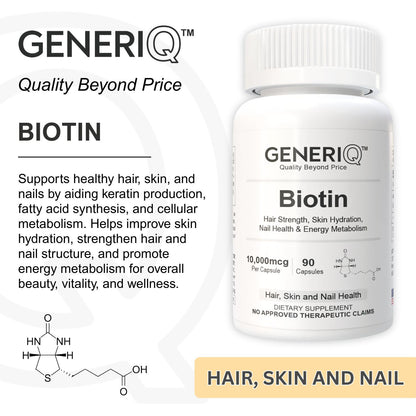 GENERIQ™ Biotin, 10000mcg
