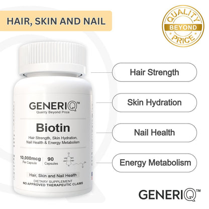 GENERIQ™ Biotin, 10000mcg