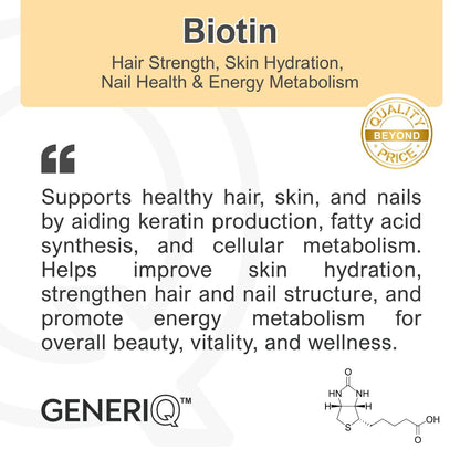 GENERIQ™ Biotin, 5000mcg