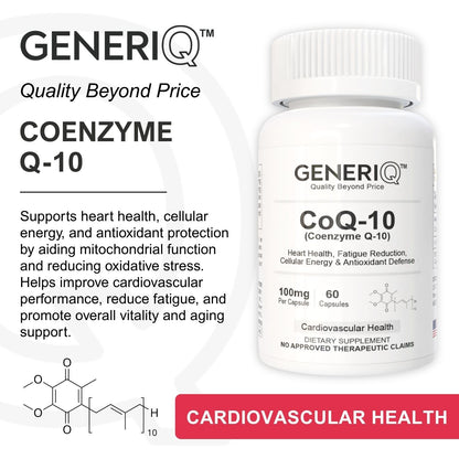 GENERIQ™ CoQ-10 (Coenzyme Q-10), 100mg