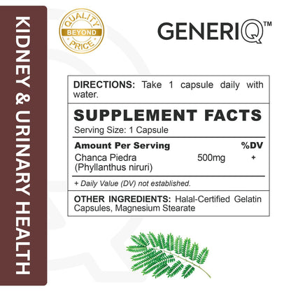 GENERIQ™ Chanca Piedra, 500mg