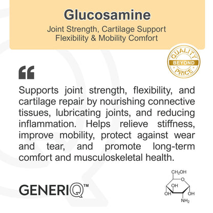 GENERIQ™ Glucosamine + Chondroitin + MSM, 1800mg