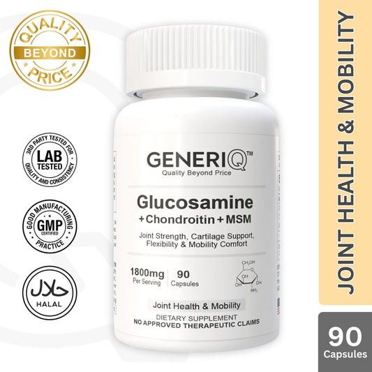 GENERIQ™ Glucosamine + Chondroitin + MSM, 1800mg