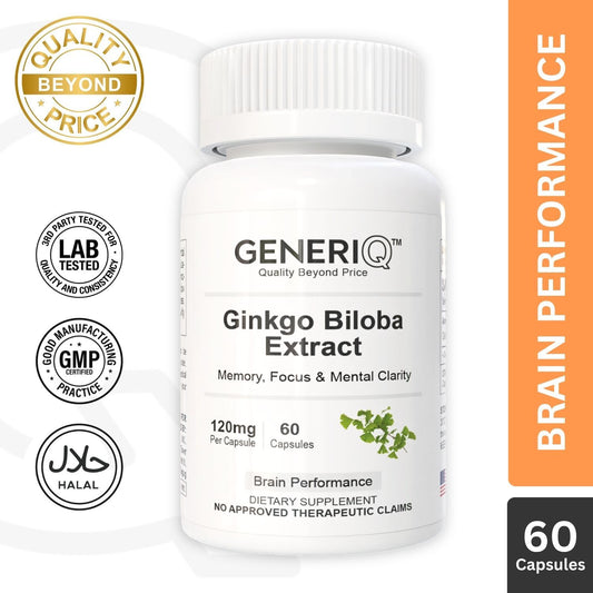 GENERIQ™ Ginkgo Biloba Extract, 120mg
