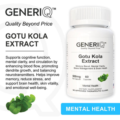 GENERIQ™ Gotu Kola Extract, 500mg