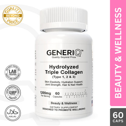 Hydrolyzed Triple Collagen (Type 1, 2 & 3), 1200mg