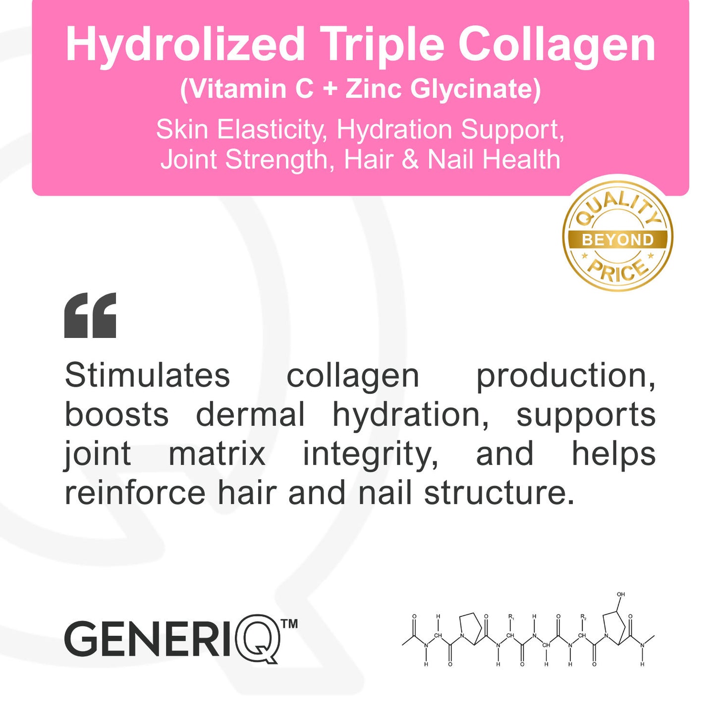 Hydrolyzed Triple Collagen (Type 1, 2 & 3), 1200mg