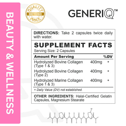 Hydrolyzed Triple Collagen (Type 1, 2 & 3), 1200mg