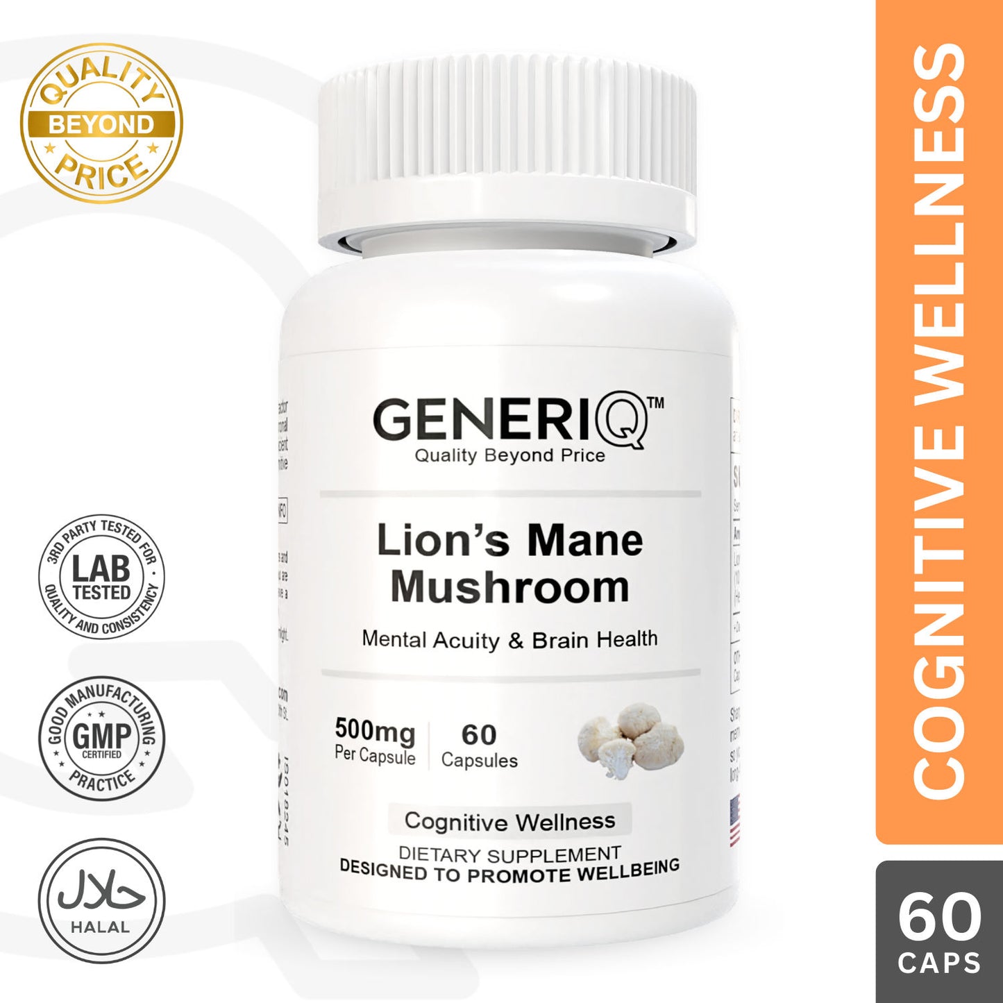 Lion’s Mane Mushroom, 500mg