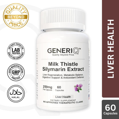 GENERIQ™ Milk Thistle Silymarin Extract, 250mg