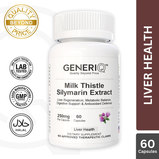 GENERIQ™ Milk Thistle Silymarin Extract, 250mg