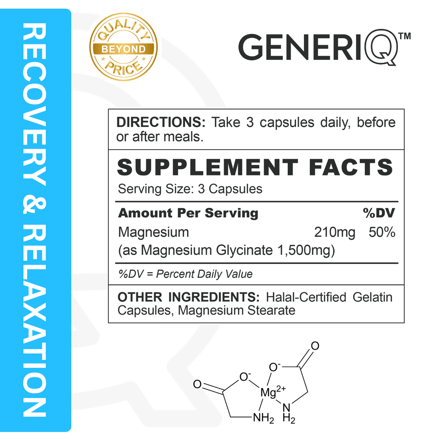 Magnesium Glycinate, 210mg