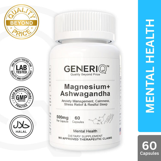 GENERIQ™ Magnesium + Ashwagandha, 500mg
