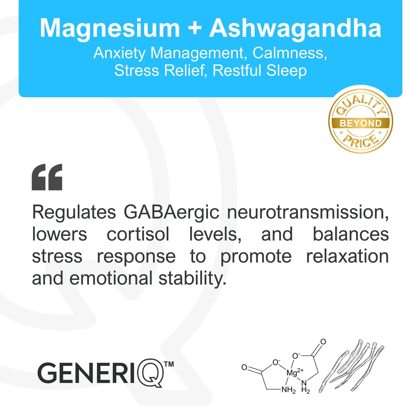 Magnesium + Ashwagandha, 500mg