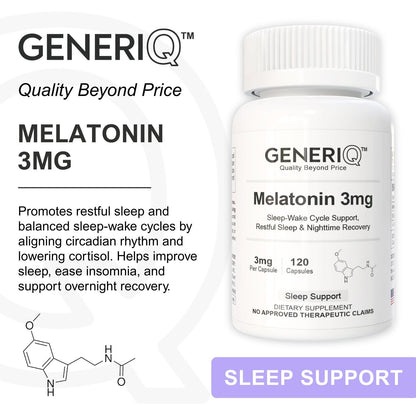 GENERIQ™ Melatonin, 3mg