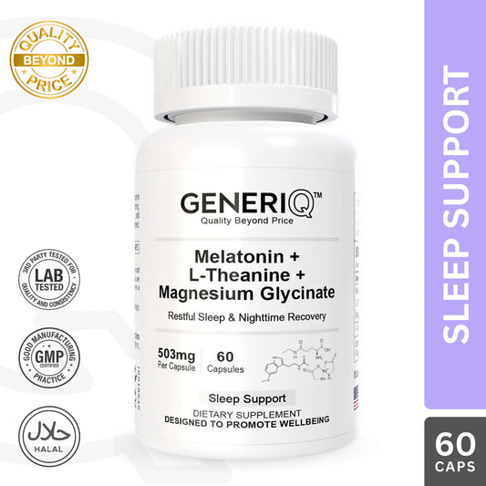 Melatonin + L-Theanine + Magnesium Glycinate, 503mg
