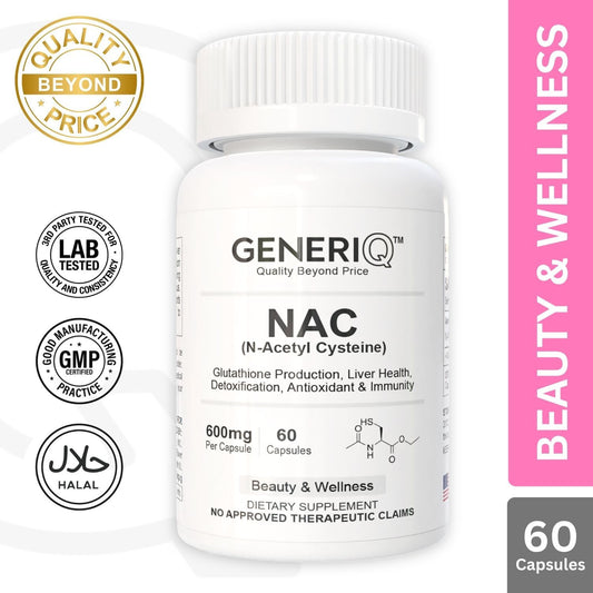 GENERIQ™ NAC (N-Acetyl Cysteine), 600mg