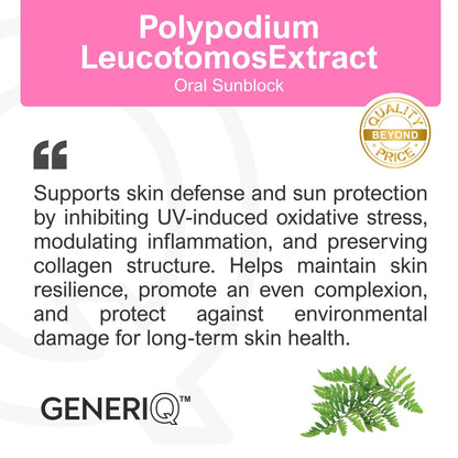 GENERIQ™ Polypodium Leucotomos Extract, 500mg