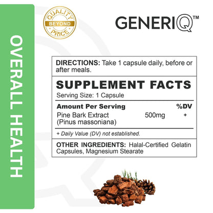 GENERIQ™ Pine Bark Extract, 500mg