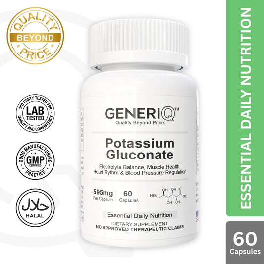 GENERIQ™ Potassium Gluconate, 595mg
