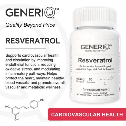 GENERIQ™ Resveratrol, 100mg