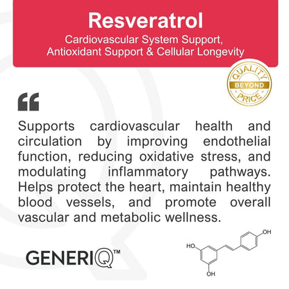 GENERIQ™ Resveratrol, 100mg