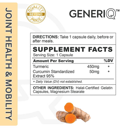 GENERIQ™ Turmeric Curcumin, 500mg