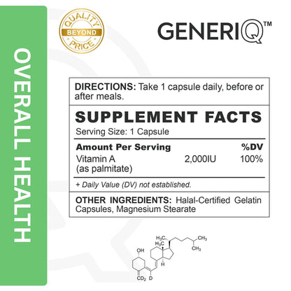 GENERIQ™ Vitamin A, 2000IU
