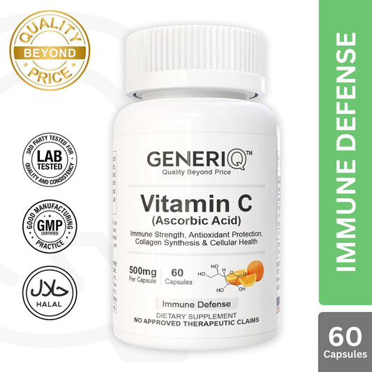 GENERIQ™ Vitamin C (Ascorbic Acid), 500mg