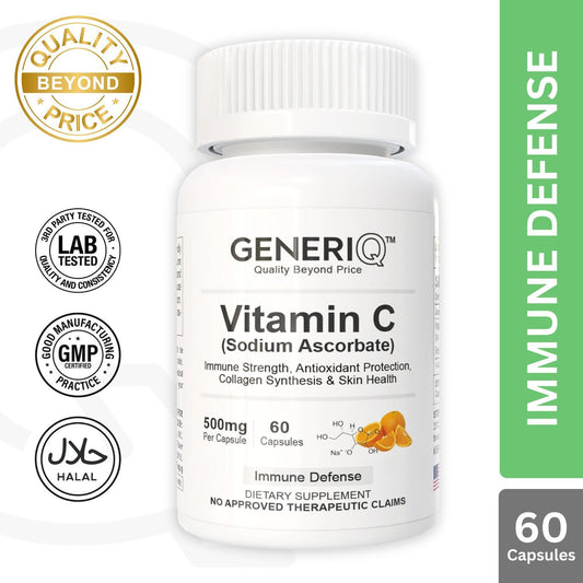 GENERIQ™ Vitamin C (Sodium Ascorbate), 500mg