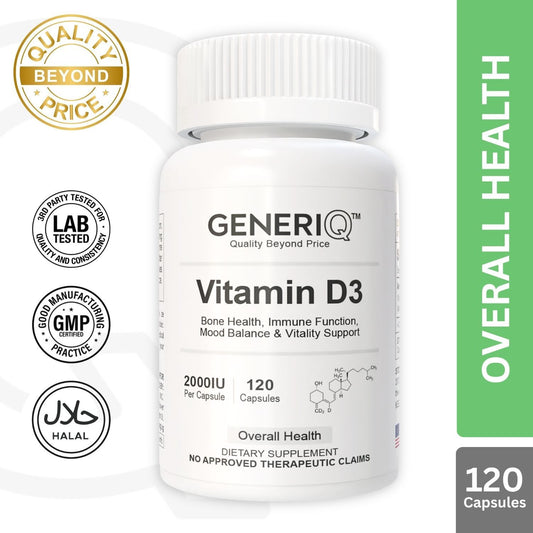 GENERIQ™ Vitamin D3, 2000IU