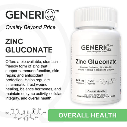 GENERIQ™ Zinc Gluconate, 175mg
