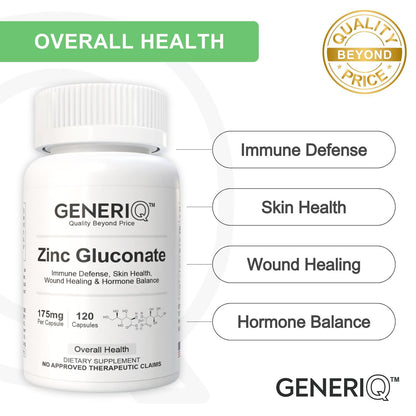 GENERIQ™ Zinc Gluconate, 175mg